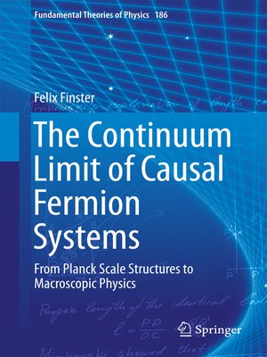 cover image of The Continuum Limit of Causal Fermion Systems